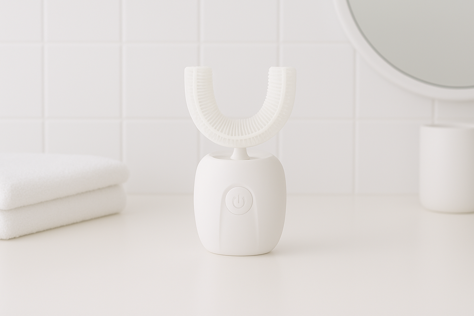 U-shaped electric toothbrush for deep cleaning by Puresmile